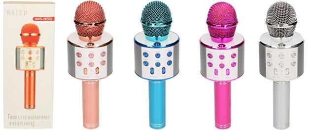 Mini karaoke mikrofon se sluchátky
