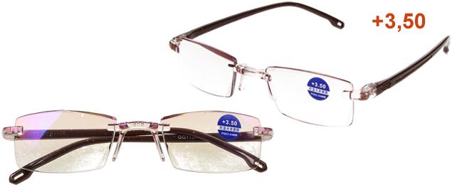 Dioptrické brýle s antireflexní vrstvou hnědé +2,50