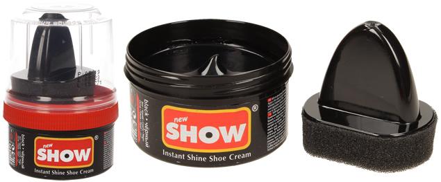 SHOW krém na boty s aplikační houbičkou 50 g- černá
