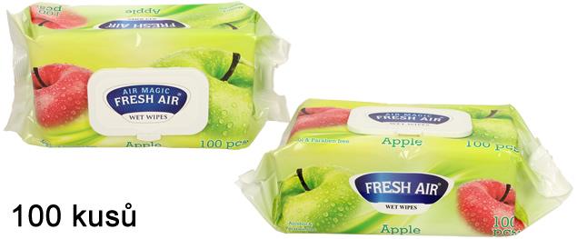 Fresh Air vlhčené ubrousky 100ks Apple