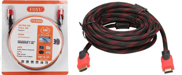 Propojovací kabel HDMI 5m 1080HD FO-E925