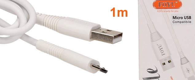 Premium Flat USB Cable Micro USB 3m Griffin bílá