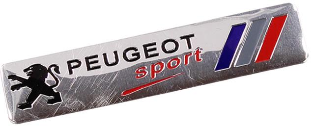 Kovová samolepka Peugeot Sport 12x3cm