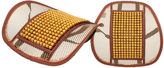 Masážní dřevěná ergonomická opěrka zad kuličková