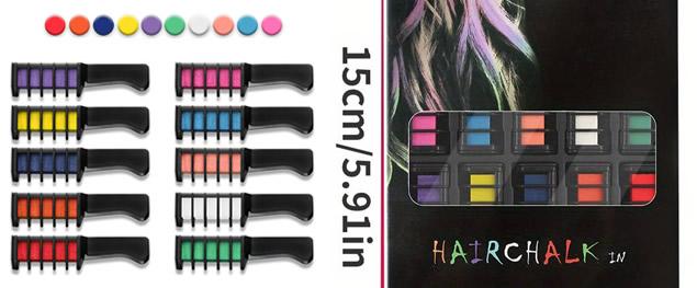 10ks Jednorázový hřeben na barvení vlasů HairChalk