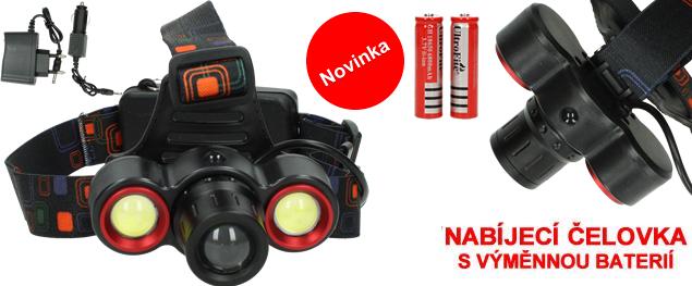 Nabíjecí čelovka NK-H1905S s pěti světlomety