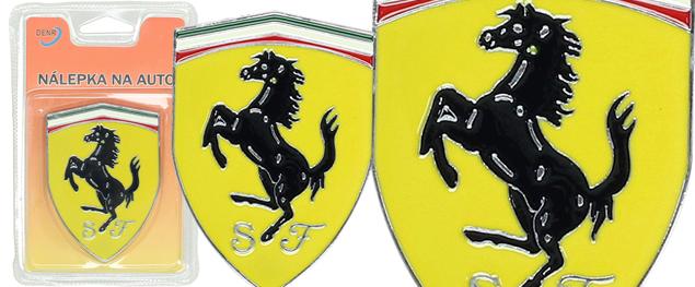 Kovová samolepka Volkswagen – modrý znak a stříbrný nápis (16,5 × 3,5 cm)